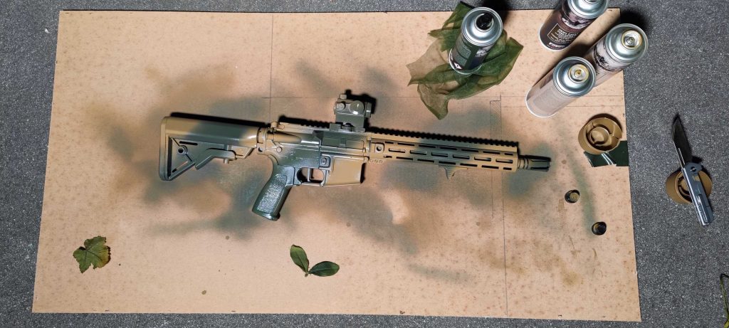 How to Spray Paint a Gun with Camo Stencil Basic Airsoft 101